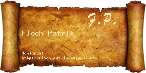 Floch Patrik névjegykártya